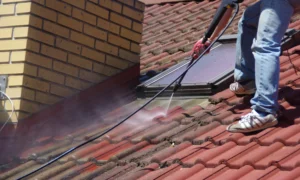 high pressure washing service of roof tiles